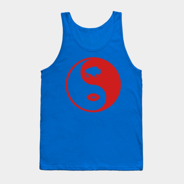 Ying Yang Buffalo NY New York Football Tank Top by PodDesignShop